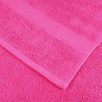 vidaXL Serviettes de sauna de qualité supérieure 4 pcs rose 100% coton