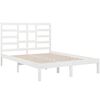 vidaXL Cadre de lit sans matelas blanc bois massif 160x200 cm