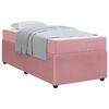 vidaXL Cadre de lit avec matelas Rose 80 x 200 cm tissu