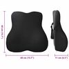 vidaXL Oreiller avec oreiller R&eacute;glable Noir 40 x 40 x 11 cm Avec filet