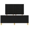 vidaXL Cadre de lit avec t&ecirc;te de lit Noir 160 x 200 cm tissu