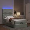 vidaXL Cadre de lit ottoman et matelas gris clair 90x190 cm velours