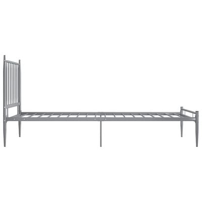 vidaXL Cadre de lit sans matelas gris métal 100x200 cm