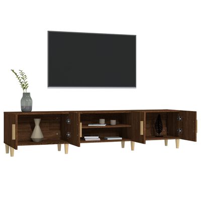 vidaXL Meuble TV chêne marron 180x31,5x40 cm bois d'ingénierie