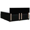 vidaXL Sommier &agrave; lattes de lit avec matelas Noir 200x200 cm Tissu