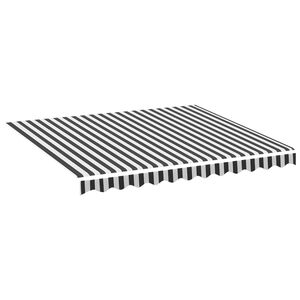 vidaXL Tissu de remplacement pour auvent anthracite et blanc 300x250 cm polyester
