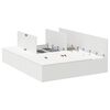 vidaXL Cadre de lit avec rangement avec stockage Blanc 150 x 200 cm