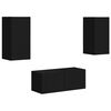 vidaXL Ensemble meuble TV 6 pc Noir Bois d'ing&eacute;nierie