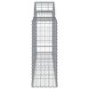 vidaXL Paniers &agrave; gabions arqu&eacute;s 9 pcs 200x30x80/100 cm Fer galvanis&eacute;