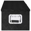 vidaXL Bo&icirc;te de rangement Noir 80x39x30 cm Aluminium