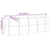 vidaXL Lit sur&eacute;lev&eacute; de jardin Acier galvanis&eacute; 224x80x68 cm Vert