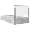 vidaXL Cadre de lit Gris b&eacute;ton 100 x 200 cm Bois d'ing&eacute;nierie