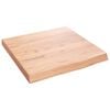 vidaXL Comptoir de salle de bain marron 40x40x(2-4) cm bois trait&eacute;