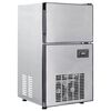 vidaXL Fabricant de cubes de glace avec porte Argent&eacute; 43 x 40 x 71 cm