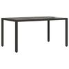 vidaXL Ensemble de bistro de jardin 5 pcs coussins noir poly rotin