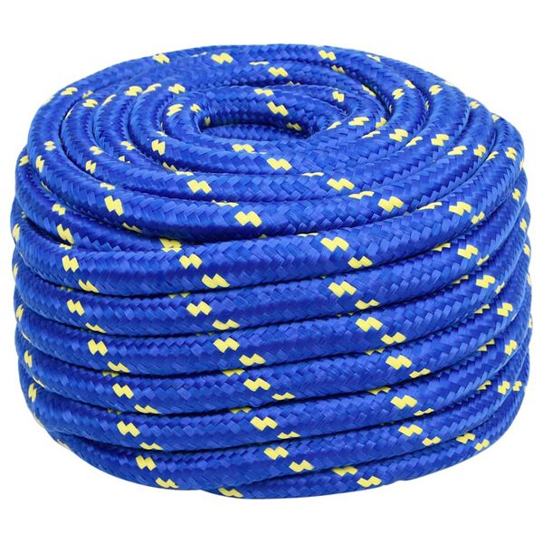 vidaXL Corde de bateau Bleu 20 mm 25 m Polypropyl&egrave;ne