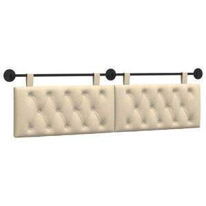 vidaXL T&ecirc;te de lit suspendue Cr&egrave;me Tissu