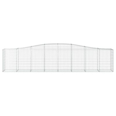 vidaXL Paniers à gabions arqués 10 pcs 400x50x80/100 cm Fer galvanisé