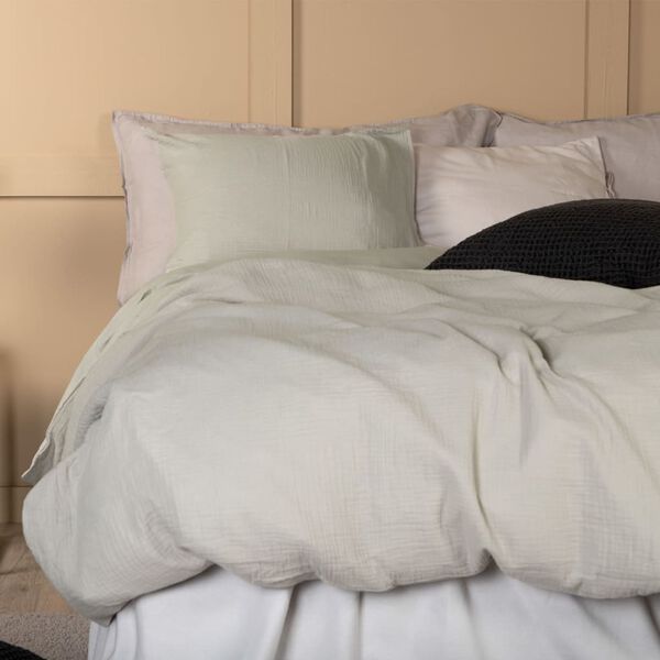 Venture Home Ensemble de lit Mila 200x150 cm Coton Gris clair