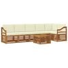 vidaXL Ensemble de canap&eacute;s d'ext&eacute;rieur 7 pc Naturel et Cr&egrave;me Polyester