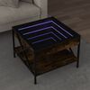 vidaXL Table basse avec LED Infinity ch&ecirc;ne fum&eacute; 50x50x38 cm