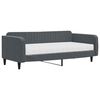 vidaXL Lit de jour avec matelas gris fonc&eacute; 100x200 cm velours