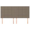 vidaXL T&ecirc;te de lit Taupe 200x5x118/128 cm Tissu
