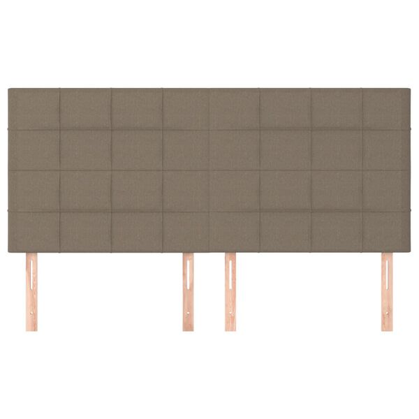 vidaXL T&ecirc;te de lit Taupe 200x5x118/128 cm Tissu
