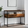 vidaXL Table console chêne fumé 100x40x75 cm bois d'ingénierie