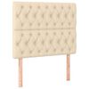 vidaXL Cadre de lit sans matelas cr&egrave;me 90x200 cm tissu