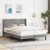 vidaXL Cadre de lit avec t&ecirc;te de lit Gris clair 120 x 190 cm Velours