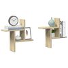 vidaXL Étagères murales 2pcs chêne sonoma 38x12x38cm bois d'ingénierie