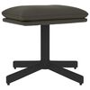 vidaXL Chaise de relaxation avec tabouret Gris fonc&eacute; Velours
