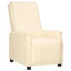 vidaXL Fauteuil inclinable Cr&egrave;me Similicuir