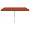 vidaXL Auvent manuel r&eacute;tractable sur pied 450x350 cm Orange et marron