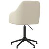 vidaXL Chaises pivotantes &agrave; manger lot de 2 cr&egrave;me velours
