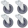 vidaXL 4 pcs Roulettes pivotantes &agrave; trou de boulon 75 mm