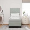 vidaXL Lit &agrave; ressort LED avec matelas Gris clair 80 x 200 cm tissu