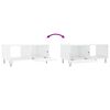 vidaXL Table basse Blanc brillant 90x50x40 cm Bois d'ing&eacute;nierie
