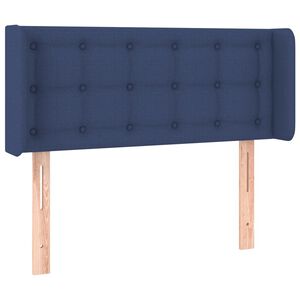 vidaXL T&ecirc;te de lit avec oreilles Bleu 83x16x78/88 cm Tissu