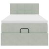 vidaXL Cadre de lit ottoman avec matelas gris clair 80x200 cm velours