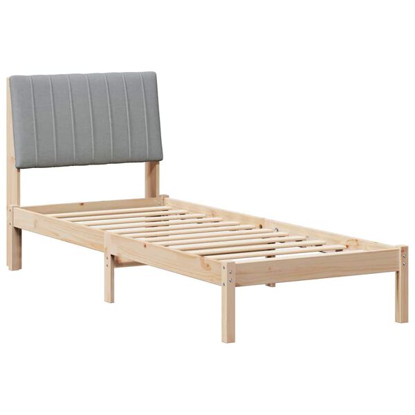vidaXL Cadre de lit avec t&ecirc;te de lit Marron 80 x 200 cm Pin massif