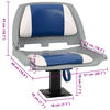 vidaXL Ensemble de si&egrave;ges de bateau pliables 4 pcs bleu et blanc