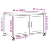 vidaXL Meuble TV blanc 68x39x43,5 cm acier