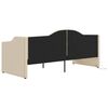 vidaXL Lit avec matelas et &eacute;clairage USB Cr&egrave;me Tissu 90x200 cm