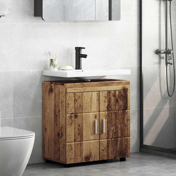 vidaXL Ensemble d'armoire de salle de bain TULUM Bois ancien
