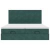 vidaXL Cadre de lit ottoman avec matelas vert fonc&eacute; 200x200 cm velours