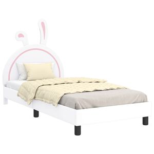 vidaXL Cadre de lit pour enfants avec t&ecirc;te de lit Blanc 80 x 200 cm PU