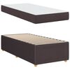 vidaXL Cadre de lit avec matelas Marron fonc&eacute; 100 x 200 cm tissu