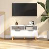 vidaXL Meuble TV Blanc 90x40x48,5 cm Bois d'ing&eacute;nierie